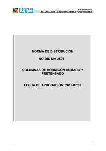 Norma UTE - NO-DIS-MA-2501