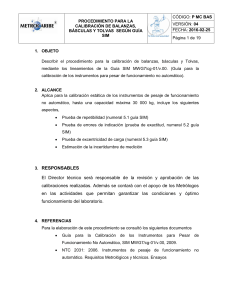 P MC BAS Procedimiento Calibracion Balanzas, Básculas y Tolvas según guía SIM