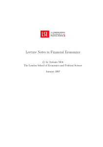 Mele - Lecture Notes in Financial Economics (2006)