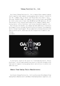 Gaming Chair With Footrest -- Yuhang Furniture Co., Ltd