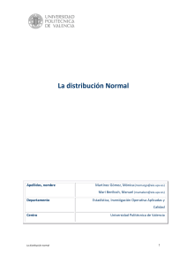 La distribucion Normal