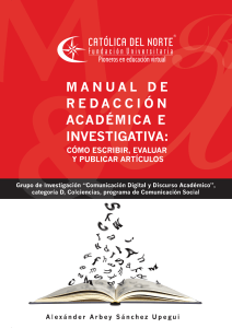 MANUAL DE REDACCION ACADEMICA E INVESTIGATIVA - COMO ESCRIBIR EVALUAR Y PUBLICAR ARTICULOS
