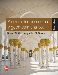 Algebra, Trigonometr�a y Geometr�a Anal�tica - Zill - 3ra
