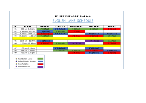 HORARIO DE INGLÉS