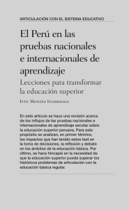 El Perú en las pruebas nacionales e internacionales de aprendizaje (Montes, Iván)