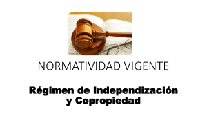 NORMATIVIDAD VIGENTE REGIMEN DE INDEPENDIZACION