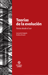 TEORIAS DE LA EVOLUCIÓN CAPITULO I