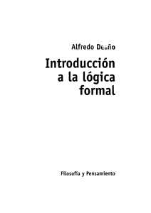 Alfredo Deaño - Introducción a la lógica formal