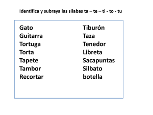 Sílabas ta te ti to tu: Ejercicio de Lectoescritura