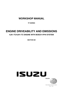 ENGINE DRIVEABILITY AND EMISSIONS