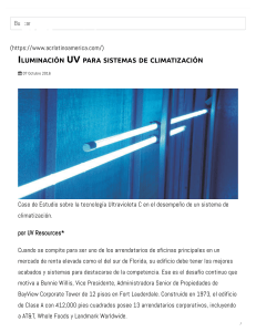 Iluminación UV para sistemas de climatización   ACR Latinoamérica