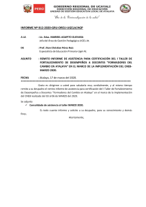 Informe 12-2020-Asistencia taller Sepahua- MARZO-2020