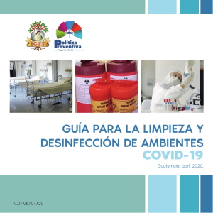 Guia para limpieza y desinfeccion de ambientes COVID-19