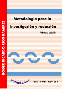 Metodología para la investigación y redacción - Roger Ricardo Ríos Ramírez 2017