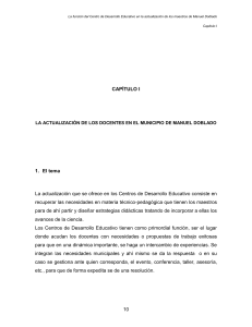Capítulo 1. La actualización de los docentes en el municipio de Manuel Doblado, Guanajuato