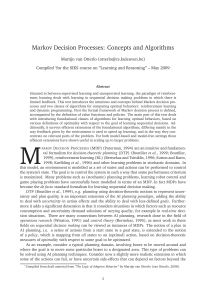 Markov Decision Processes: Concepts and Algorithms