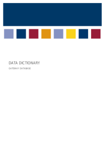 Gateway Data Dictionary