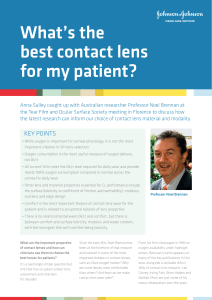 What´s the best contact lens for my patient?