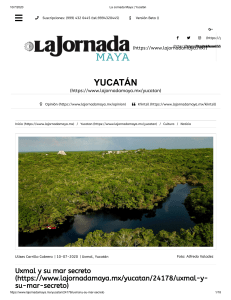 Uxmal mar secreto La Jornada Maya   Yucatán