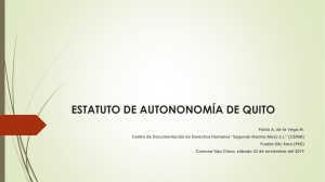 Estatuto de Autonomía de Quito, presentación para el Pueblo Kitu Kara