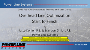 2019 ATUG Overhead Line Optimization