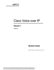 Cisco Voice over IP volume 1