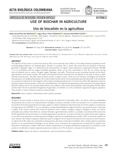 Use Of Biochar in Agriculture