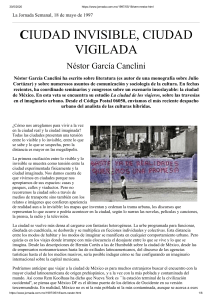 Artículo periódico Nestor García Canclini