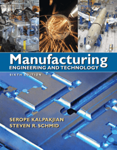 Manufacturing Engineering and Technology 6th edition