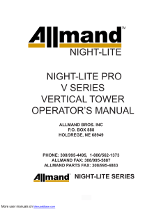 Allmond Nite-Lite Pro Vertical Tower V Series
