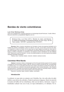 Bandas de viento colombianas (Boletín de Antropología-Colombia 2011) de Luis Omar Montoya Arias. 