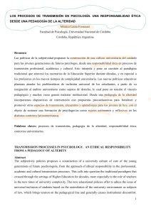 Fornasari, M. (2020). Los procesos de transmisión en Psicología. Ética de una Pedagogía de la Alteridad. - ALFEPSI-Copy
