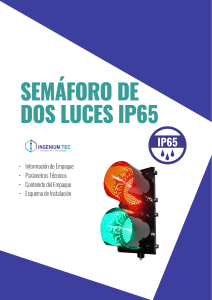 Semáforo de 2 luces de 300mm IP65