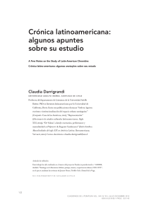 Crónica latinoamericana. Algunos apuntes sobre su estudio