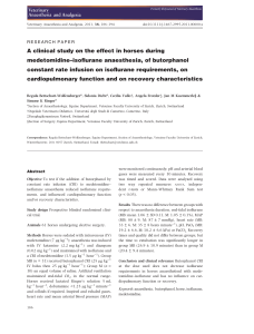 A clinical study on the effect in horses during medetomidine–isoflurane anaesthesia