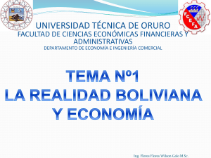 TEMA Nº1 la realidad boliviana y la economía