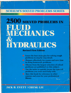 Evett-Liu 2500 solved problems in fluid mechanics & hydraulics