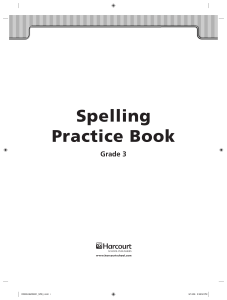 Storytown Grade 3 Spelling Practice Book