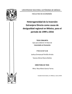 Portillo, J. y , Heterogeneidad de la IED en México 0787025