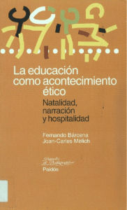 Joan Carles Melich Fernando Barcena La E