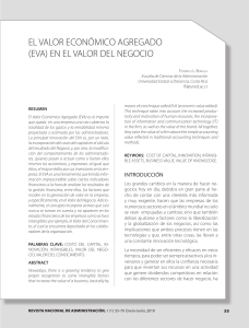 Valor Económico Agregado (EVA) y Valor del Negocio