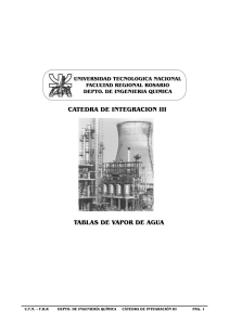 Tablas de vapor de agua