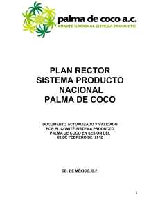 Plan Rector Palma de Coco: Sistema Productivo Nacional