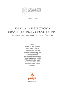 SOSA - La interpretación constitucional y la doctrina del bloque de constitucionalidad o de las normas interpuestas