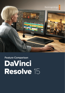 DaVinci Resolve 15 Feature Comparison