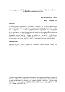 KEMELMAJER. MOLINA DE JUAN. Tecnicas de Reproducción Humana Asistida. Informe Argentino 2015