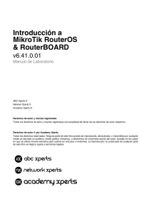 LAB Introducción a MikroTik RouterOS v6.41.0.01