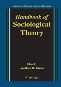 2001 Book HandbookOfSociologicalTheory