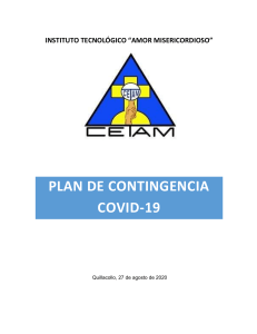 Plan de contingencia de Instituto CETAM