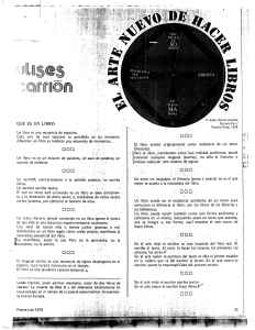 Carrion Ulises 1975 El arte nuevo de hacer libros